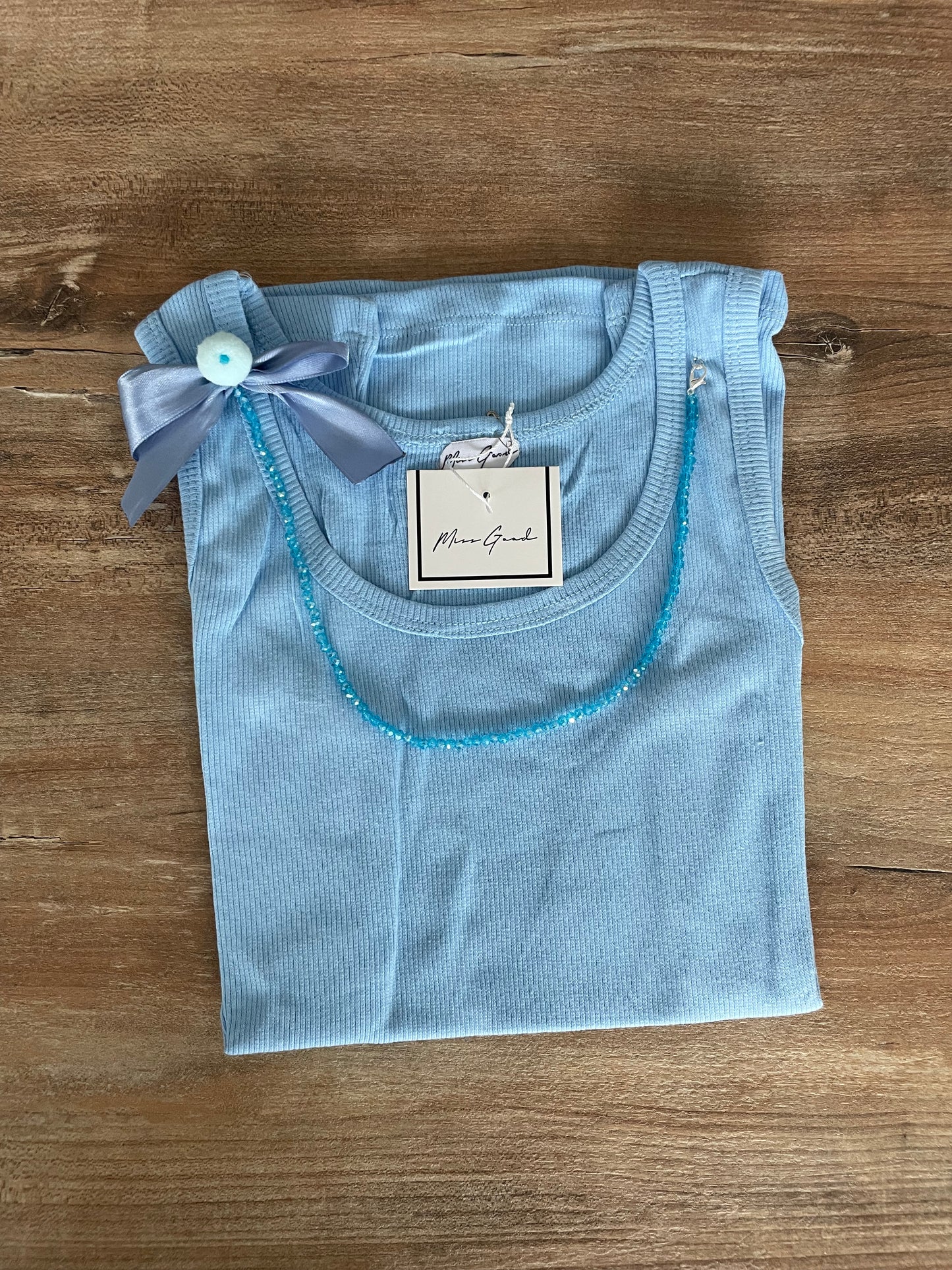 Top Donna Elegante con Collana Integrata - Canotta Multicolore Glamour Made in Italy