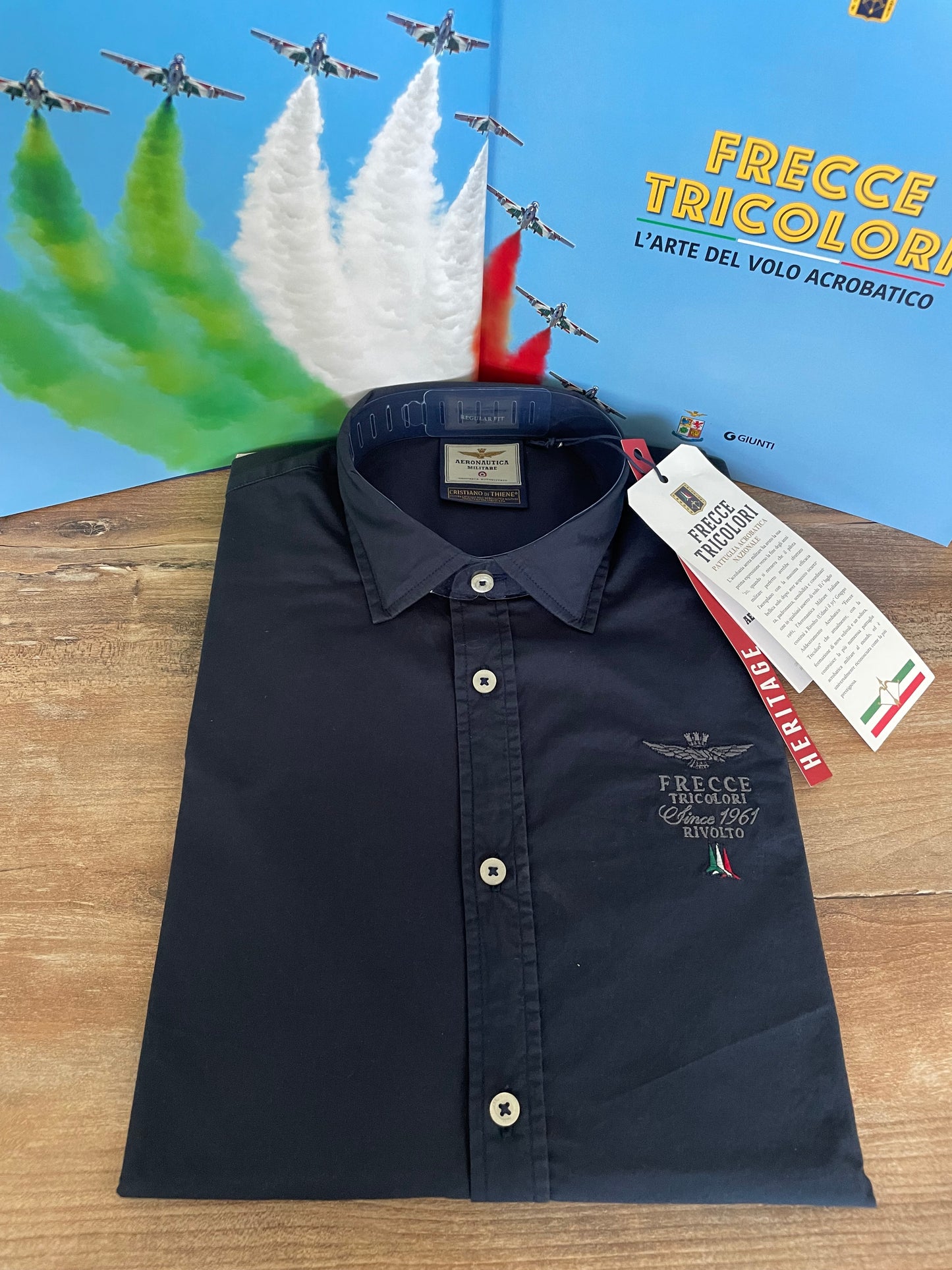 Aeronautica Militare Camicia Uomo blu Frecce Tricolori