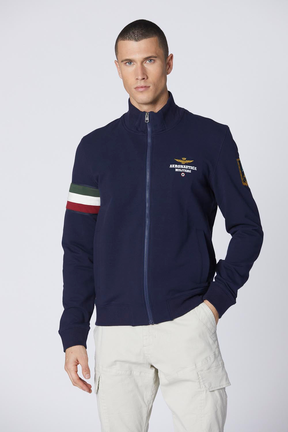 Aeronautica Militare Felpa uomo Blu Frecce Tricolori sc-50% Stile Militare