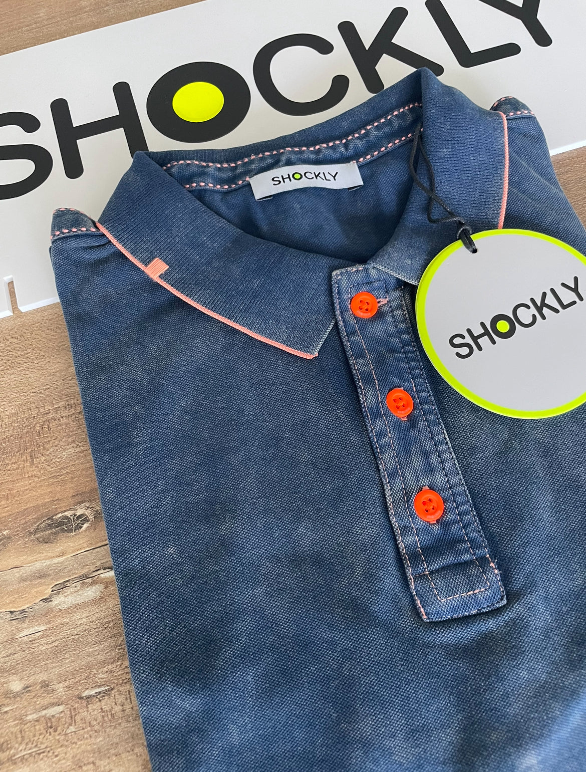 Polo uomo Shockly ,vintage Sc -50% vari colori,manica corta, cotone