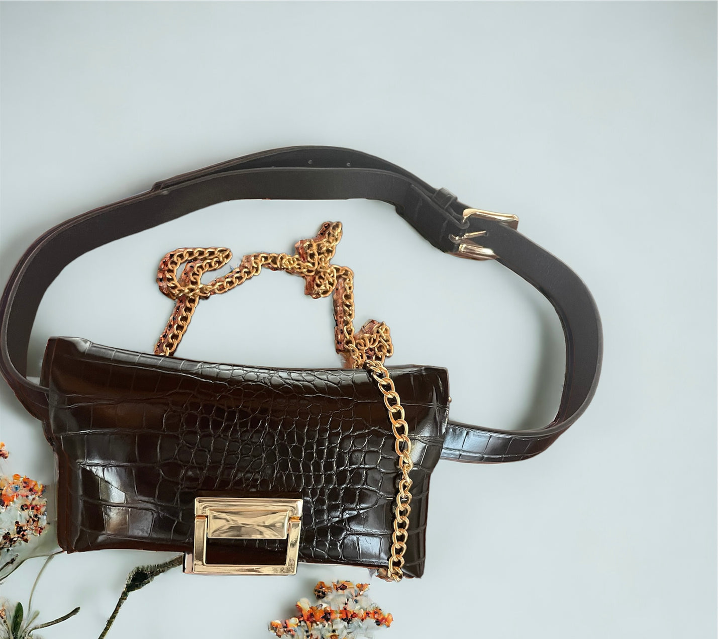 Marsupio Donna Nero con Tracolla - Belt Bag 3 in 1 Multifunzione