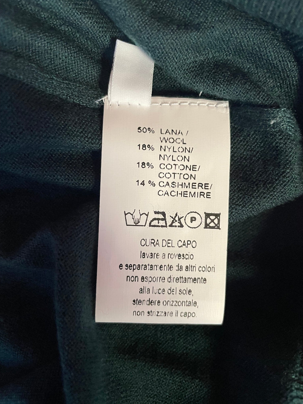 Cashmere Company maglia uomo verde girocollo Lana Cashmere Cotone