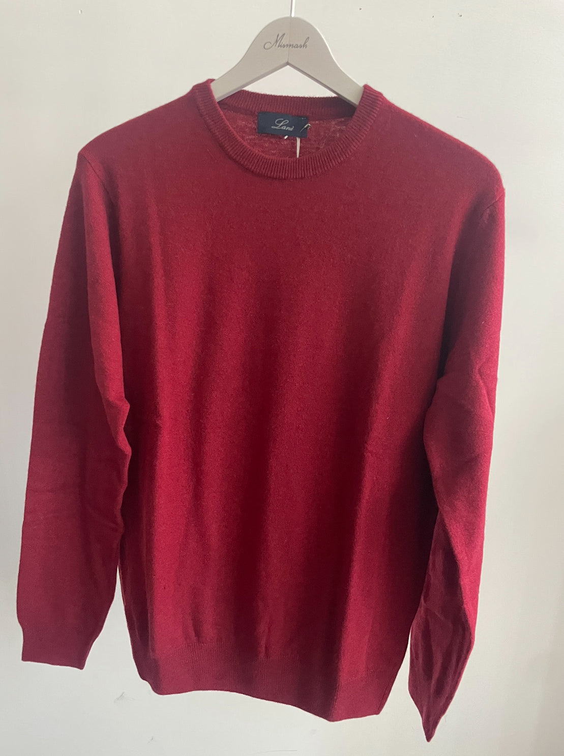Lanè maglia uomo bordeaux girocollo Cashmere e Lana Made in Italy
