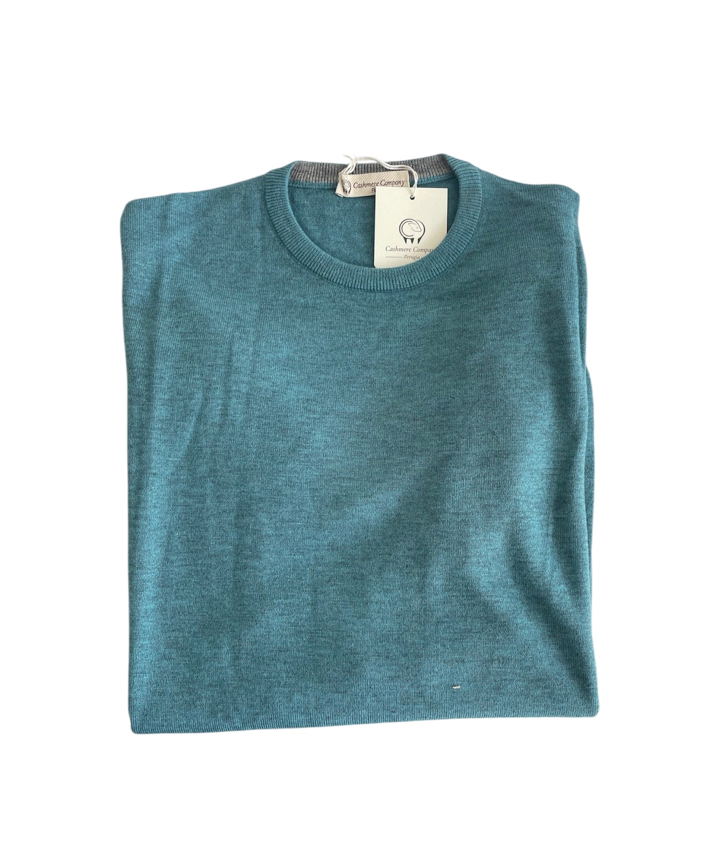 Cashmere Company maglia uomo verde Tiffany SC-50% girocollo Lana Cashmere e Seta