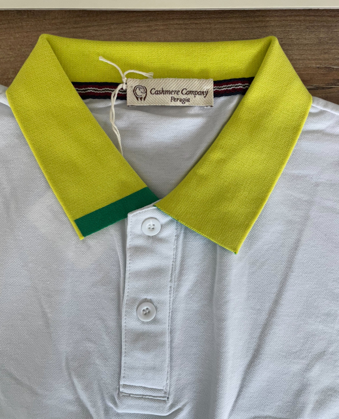 Polo uomo bianca manica corta  in cotone Cashmere Company