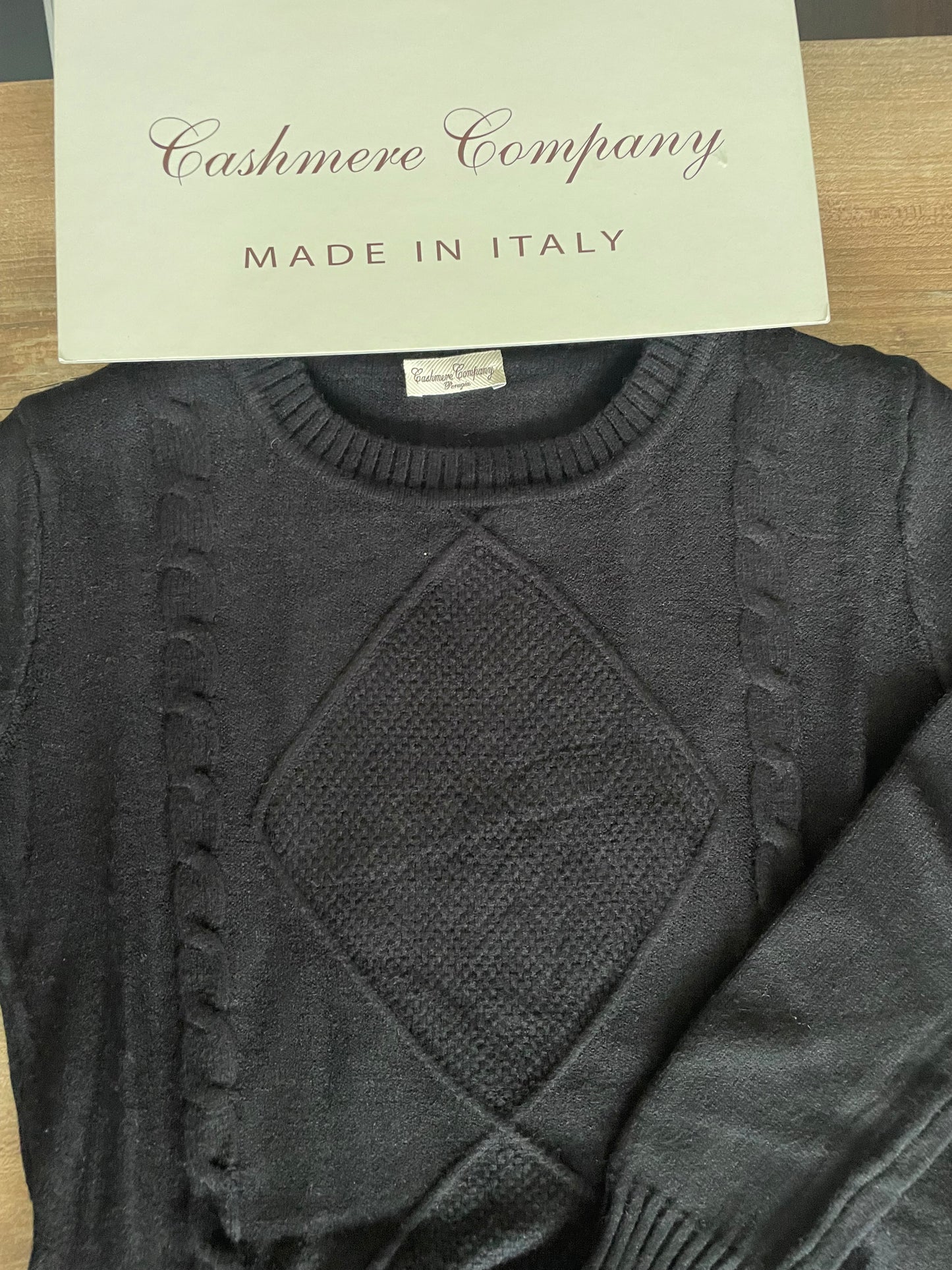 Vestito Nero Donna Cashmere - Elegante Corto Lana Made in Italy