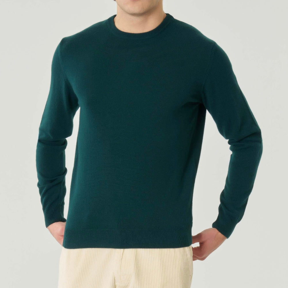 Cashmere Company maglia uomo verde girocollo Lana Cashmere Cotone