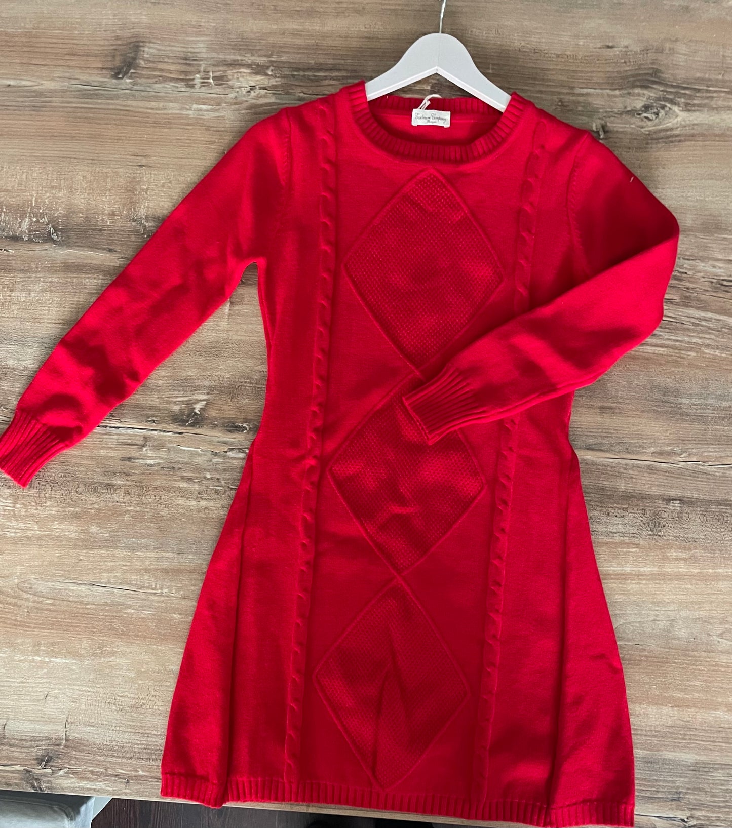 Cashmere Company: Vestito Corto Rosso Donna, Lana e Cashmere, Elegante, Made in Italy