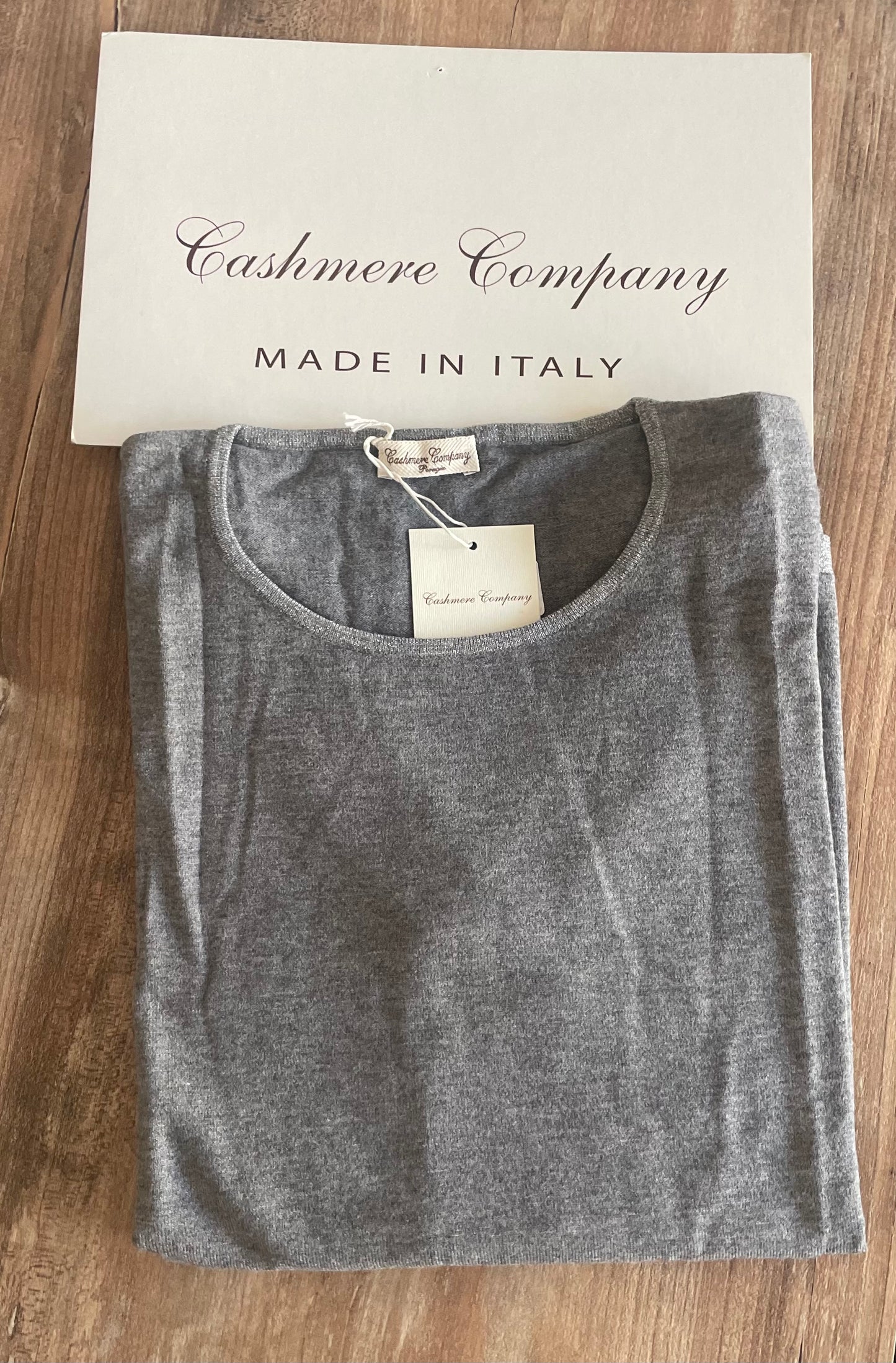 Cashmere Company maglia donna girocollo grigio sc-50% maxi lurex