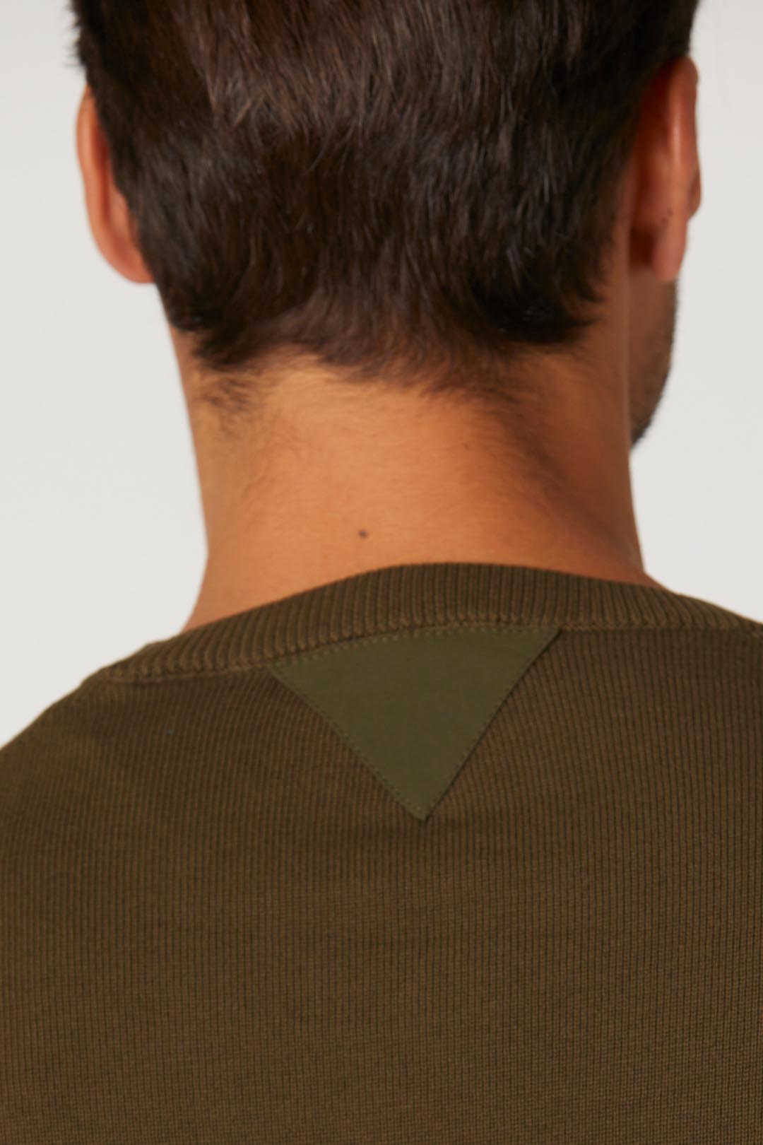 Aeronautica Militare maglione uomo verde militare 100% cotone SC50%