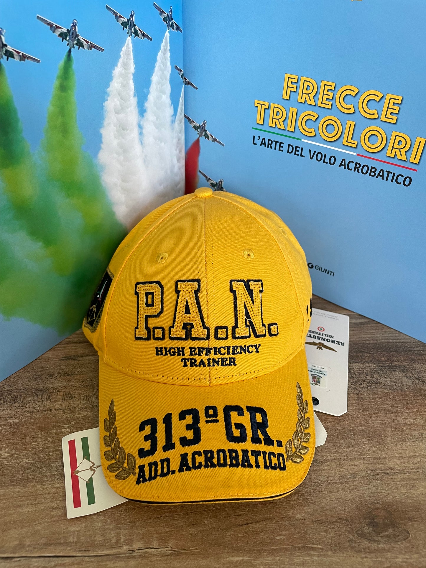 Aeronautica Militare Cappello Uomo Giallo Frecce Tricolori Berretto con Visiera | Un accessorio di stile