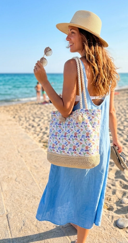 Borsa da Spiaggia Paez Tote Bag Floreale