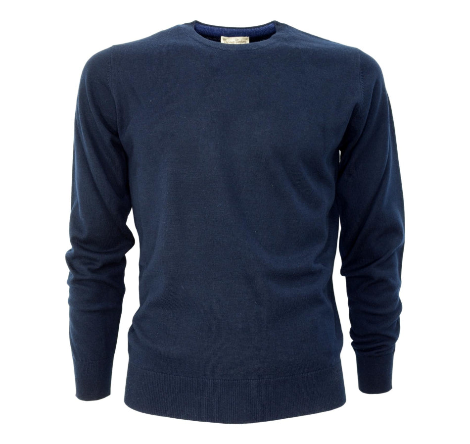 Cashmere Company maglia uomo blu girocollo cashmere e lana Made in Italy