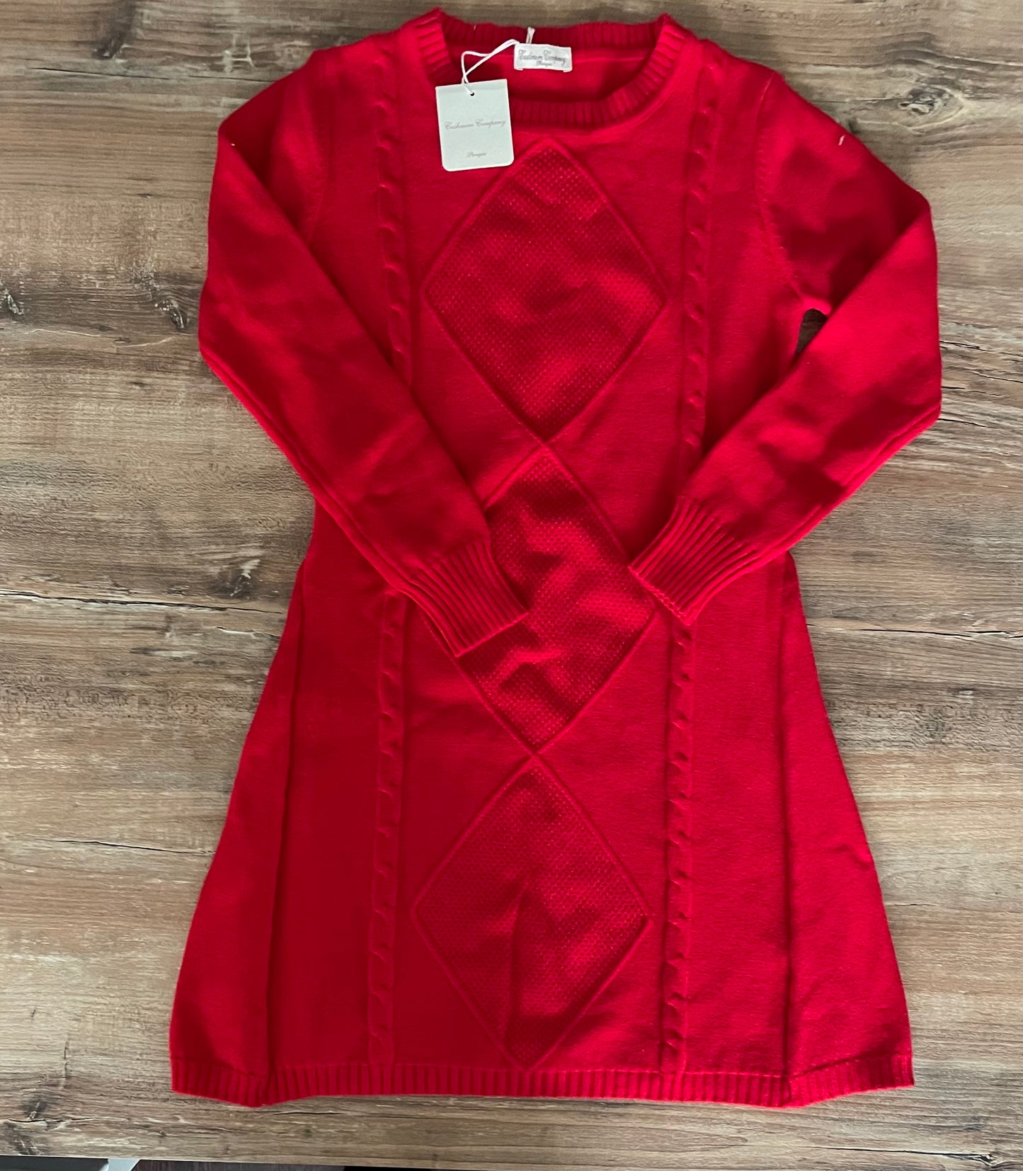 Cashmere Company: Vestito Corto Rosso Donna, Lana e Cashmere, Elegante, Made in Italy