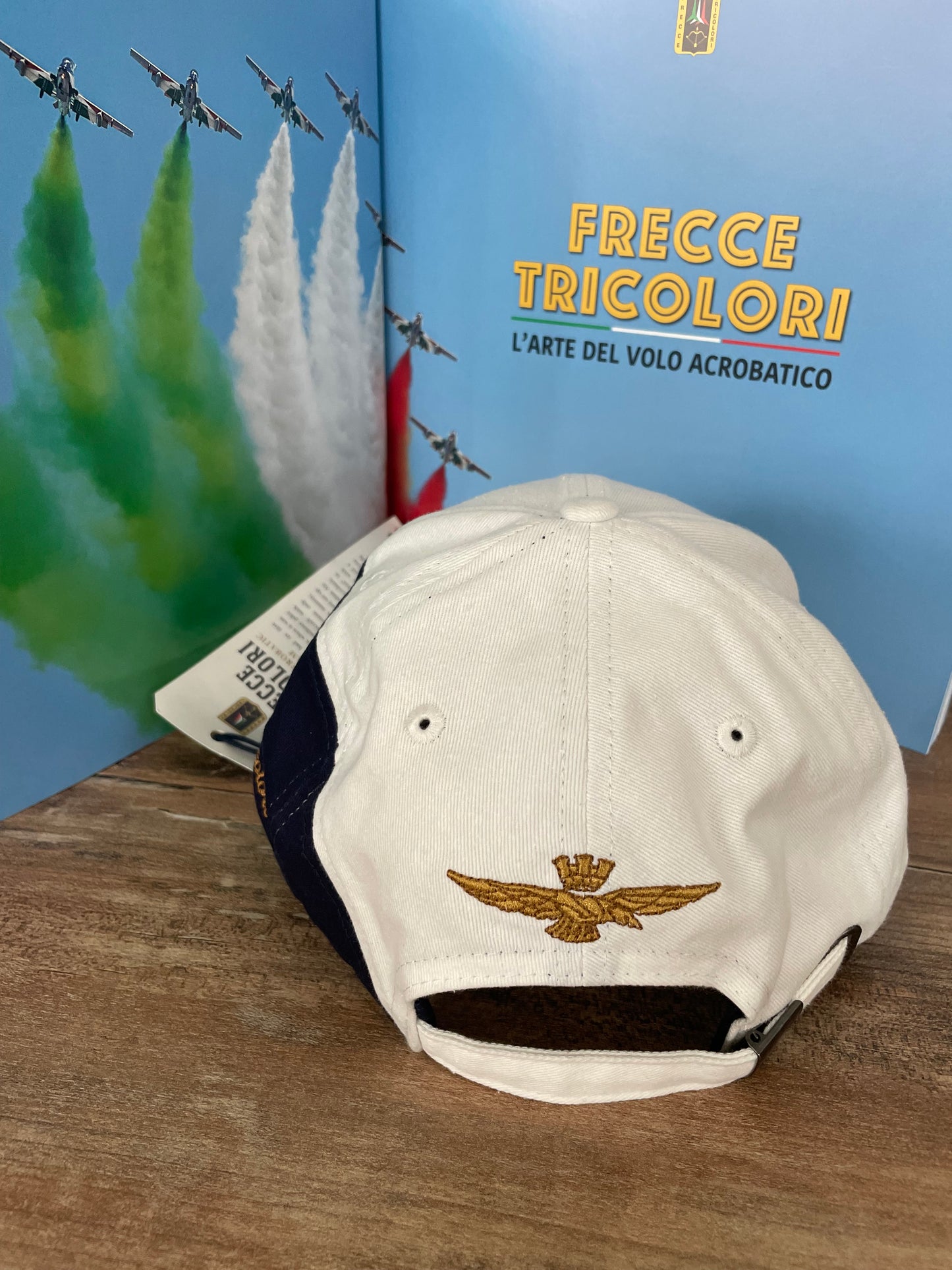 Cappello Uomo Aeronautica Militare Frecce Tricolori Blu e Bianco - Cotone regolabile
