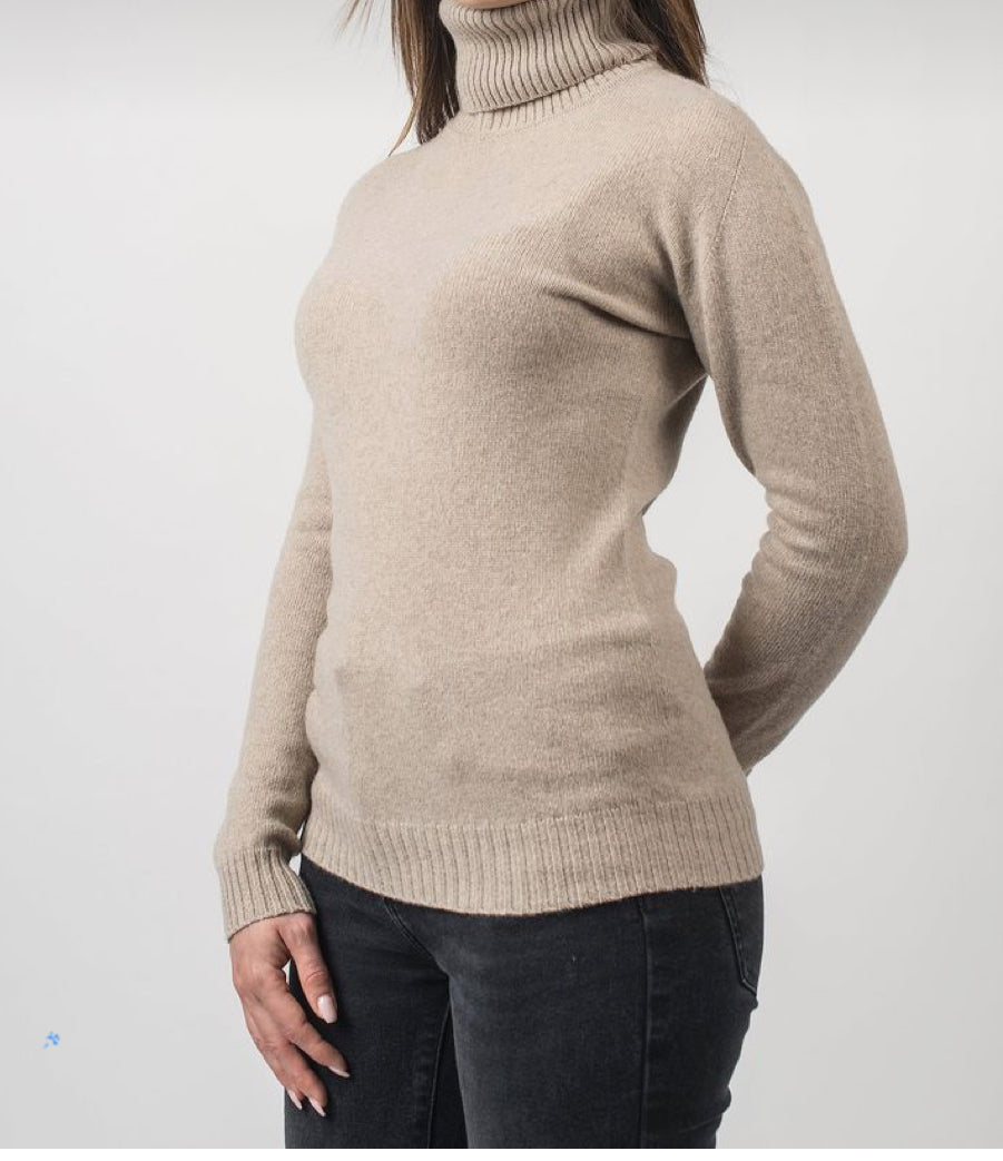 Maglia Dolcevita Donna Collo Alto Lana Rasata Premium - Eleganza Italiana Comfort Superiore
