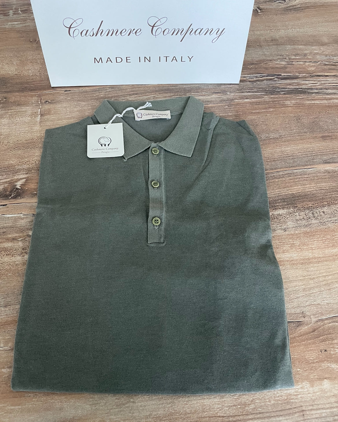 Polo uomo Lino e cotone manica corta Cashmere Company Made in Italy