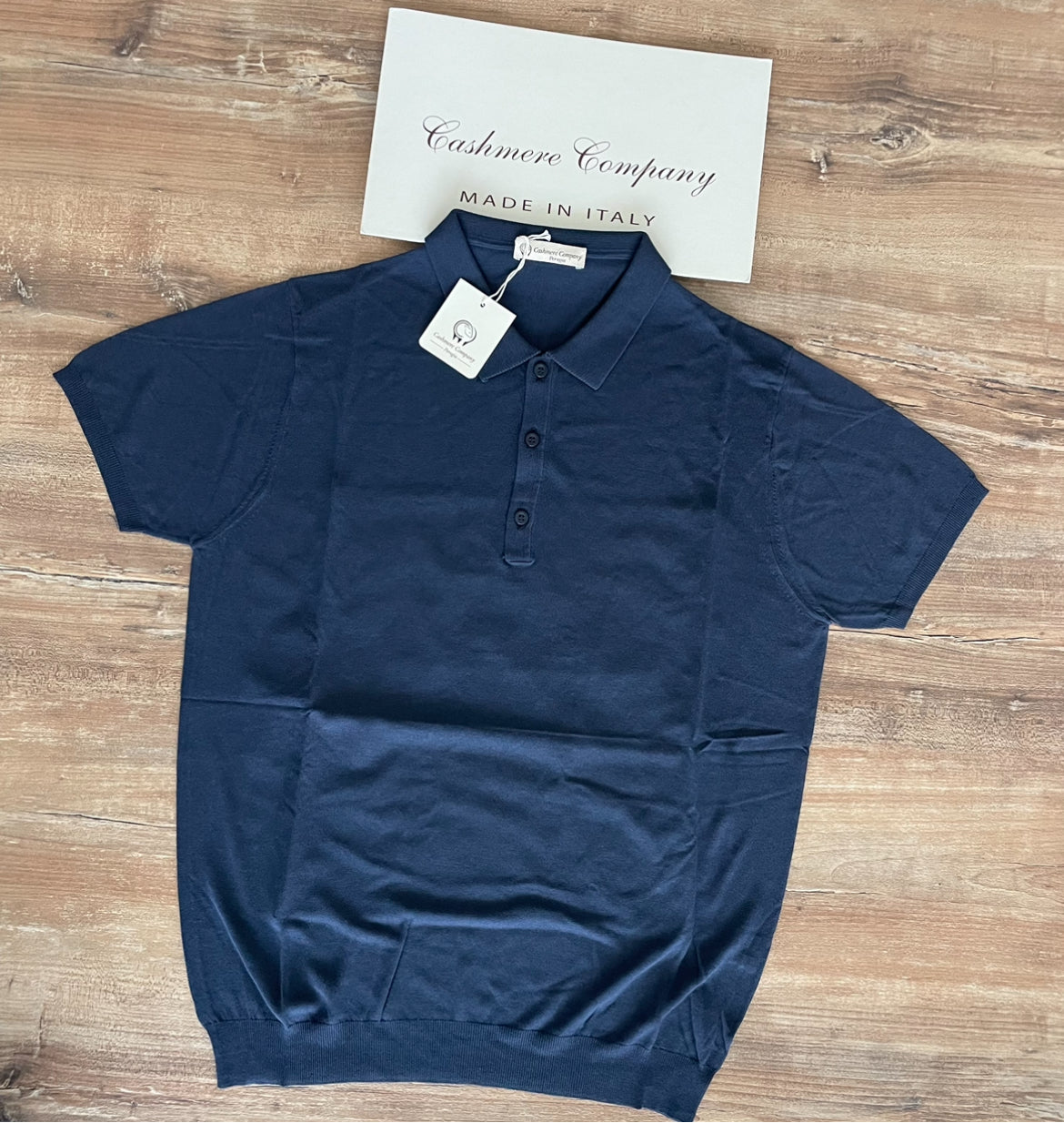 Polo uomo Lino e cotone manica corta Cashmere Company Made in Italy