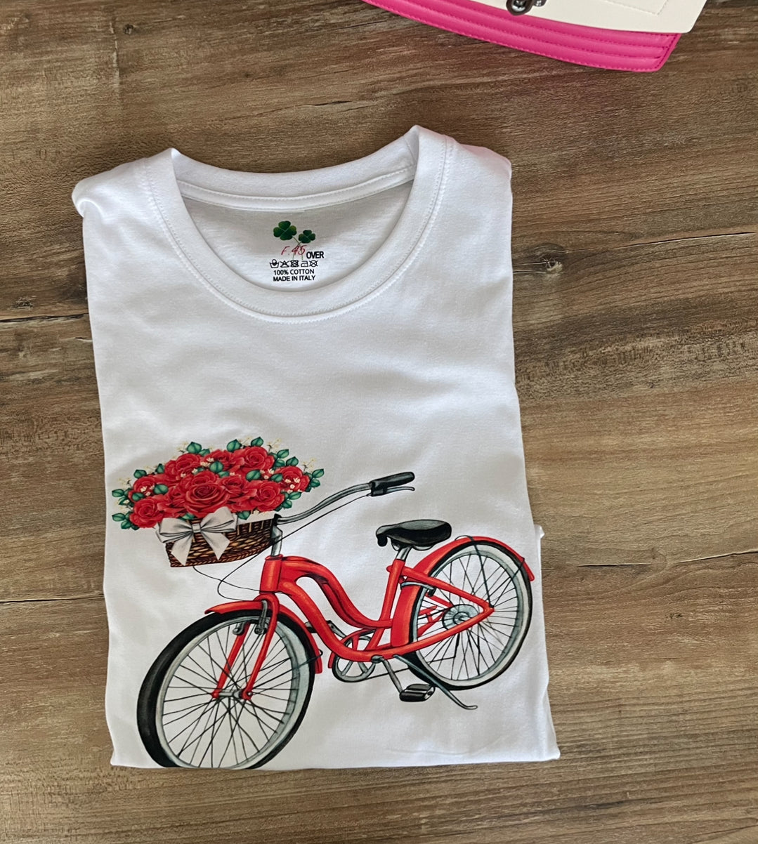 T-shirt Donna Over Bianca con Stampe Fantasy - Sconto 50%