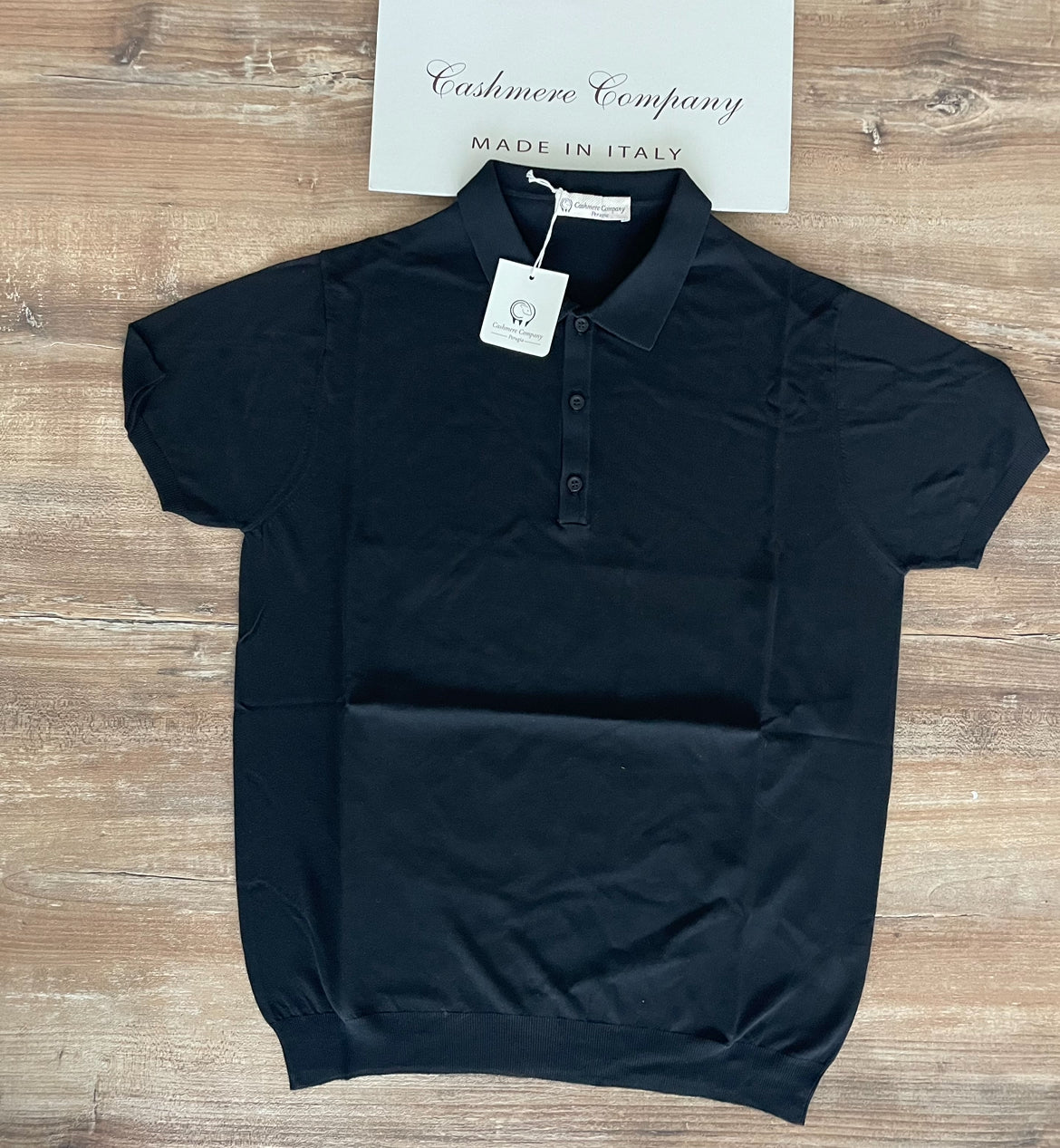 Polo uomo Lino e cotone manica corta Cashmere Company Made in Italy
