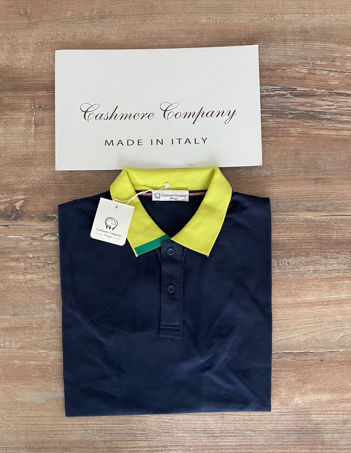 Cashmere Company Polo Uomo Blu SC-50% Cotone Manica Corta | Eleganza e comfort