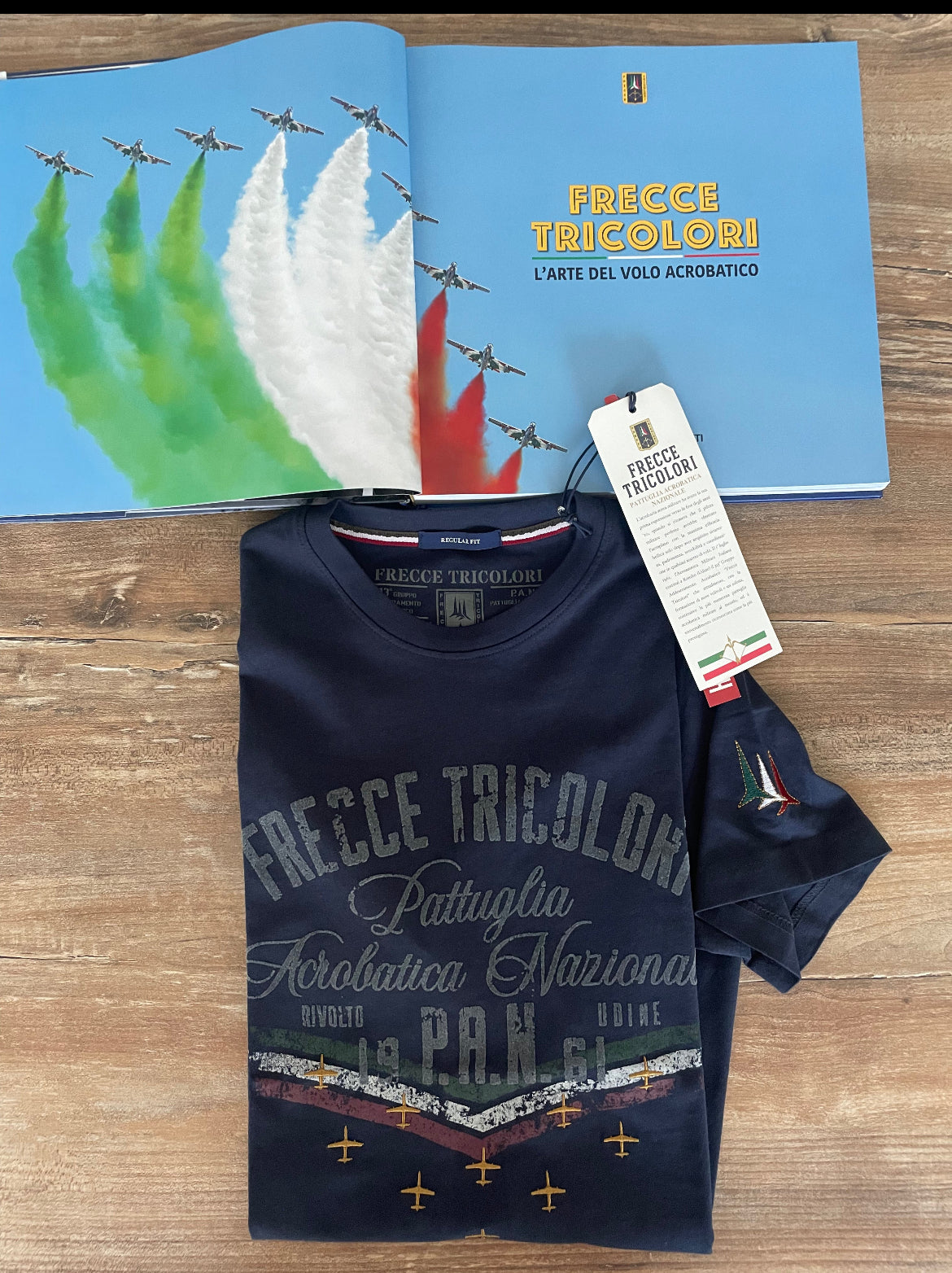 Aeronautica Militare t-shirt uomo blu SC-50% Frecce Tricolori