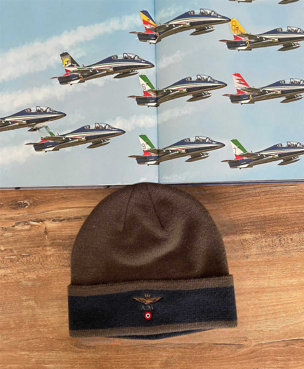 Aeronautica Militare cappello uomo verde militare in lana