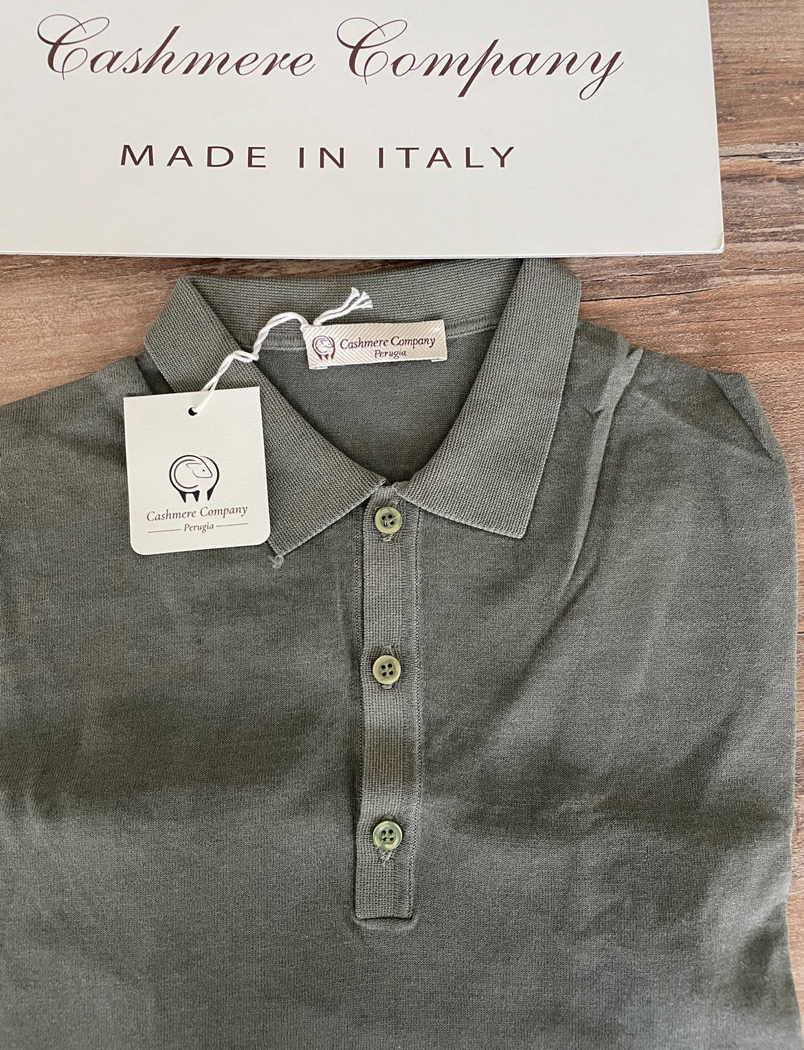 Polo uomo Lino e cotone manica corta Cashmere Company Made in Italy
