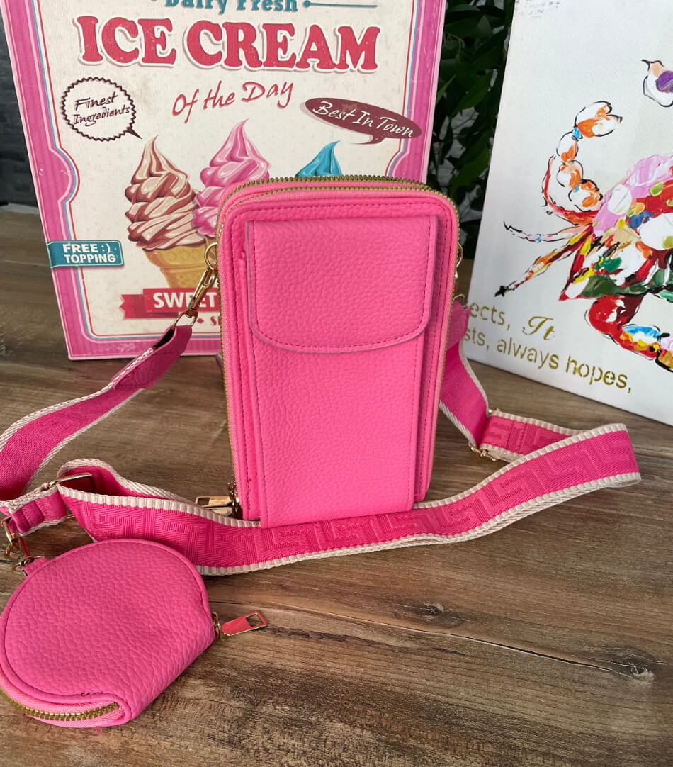 Borsa Tracolla Donna Porta Cellulare Ecopelle - Crazy Plaff Multitasche