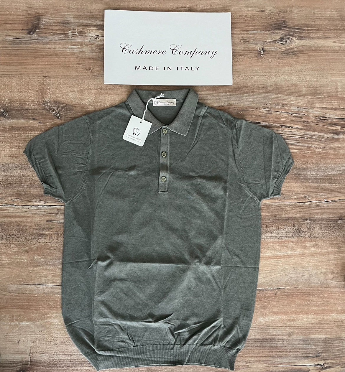 Polo uomo Lino e cotone manica corta Cashmere Company Made in Italy