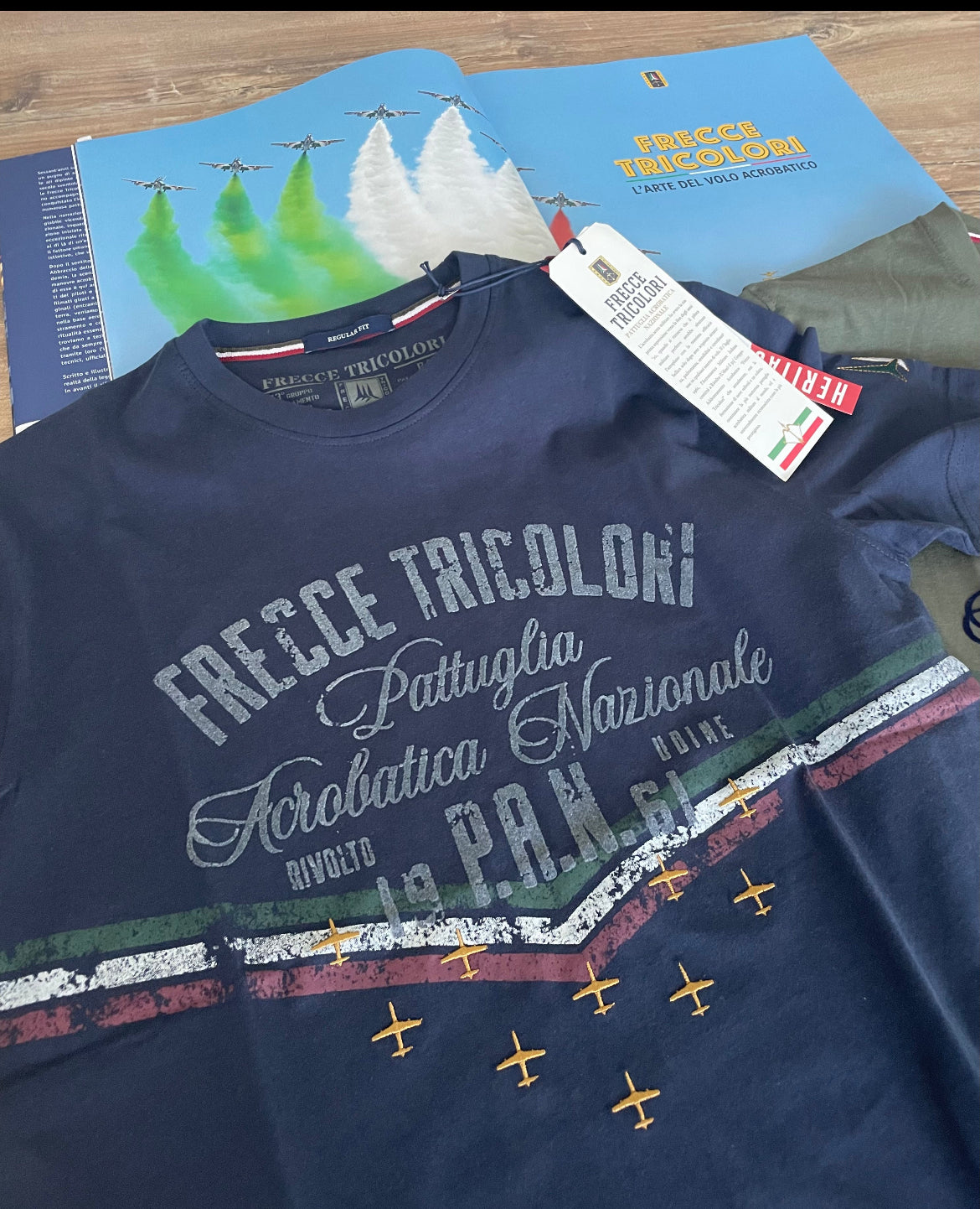 Aeronautica Militare t-shirt uomo blu SC-50% Frecce Tricolori