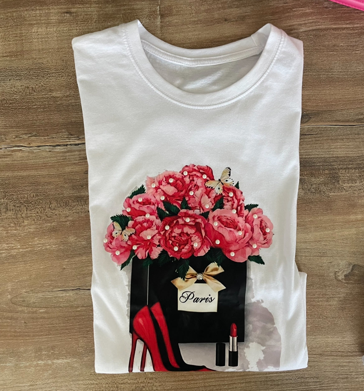 T-shirt Donna Over Bianca con Stampe Fantasy - Sconto 50%