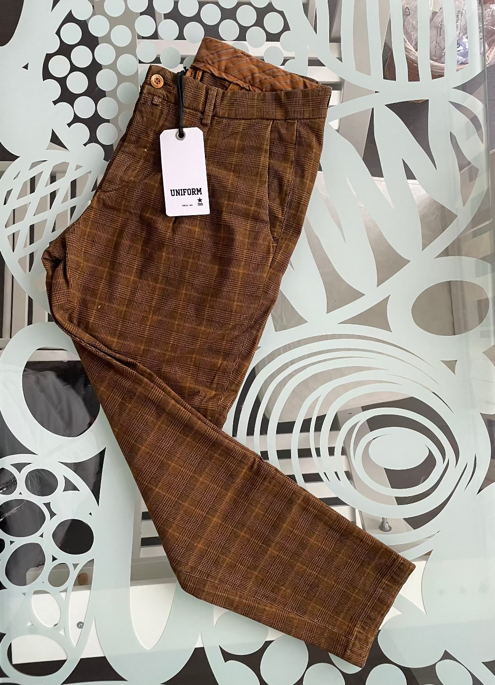 Pantalone Chinos Uomo Uniform Tylor Marrone - Tessuto Invernale Made in Italy