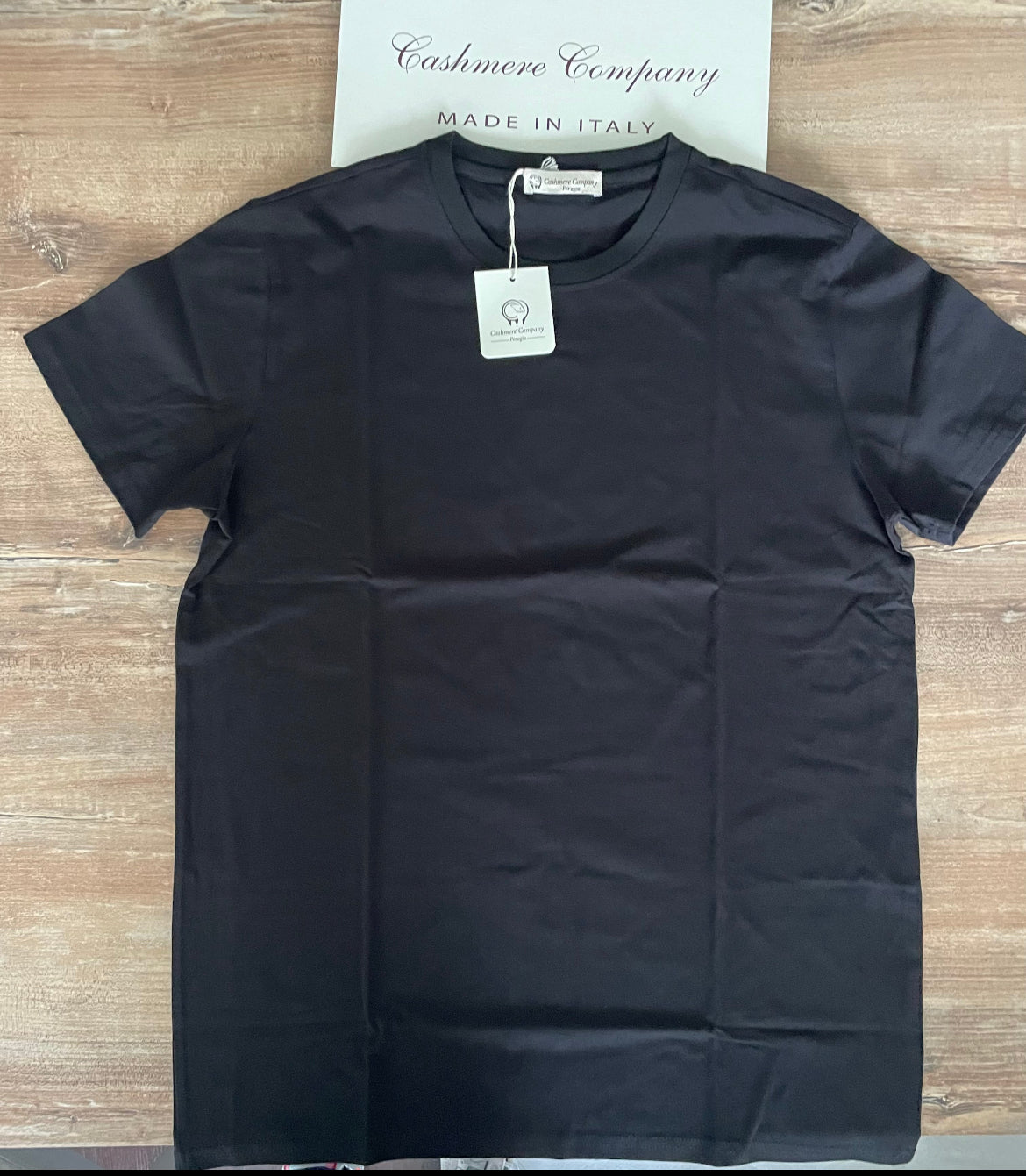 T-shirt Basic Nera Uomo | Cashmere Company, Cotone Manica Corta