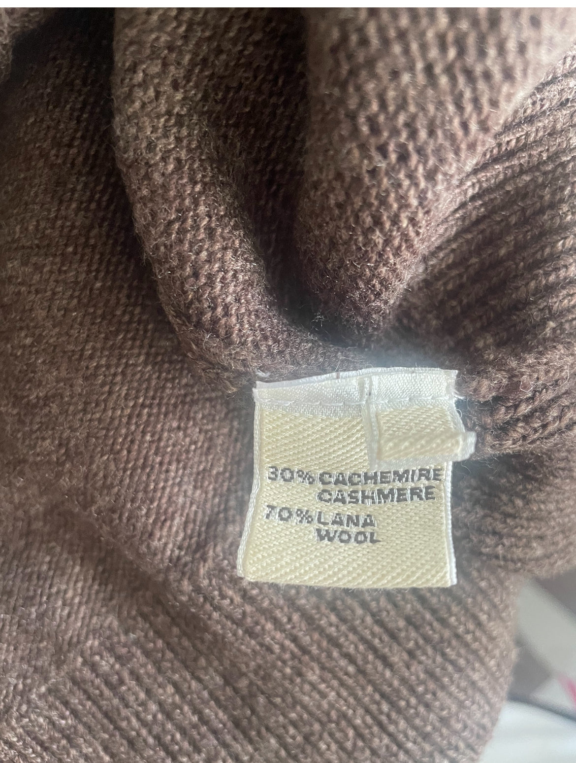 Cashmere Company maglia uomo marrone full zip inserti eco renna Made in Italy