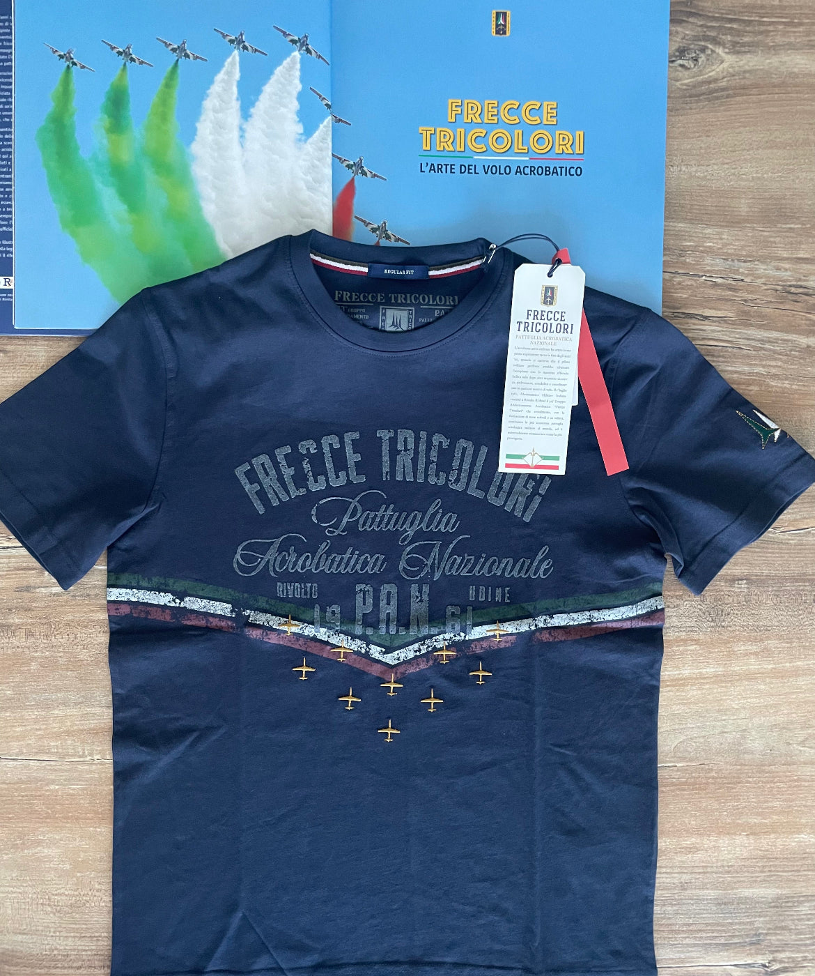 Aeronautica Militare t-shirt uomo blu SC-50% Frecce Tricolori