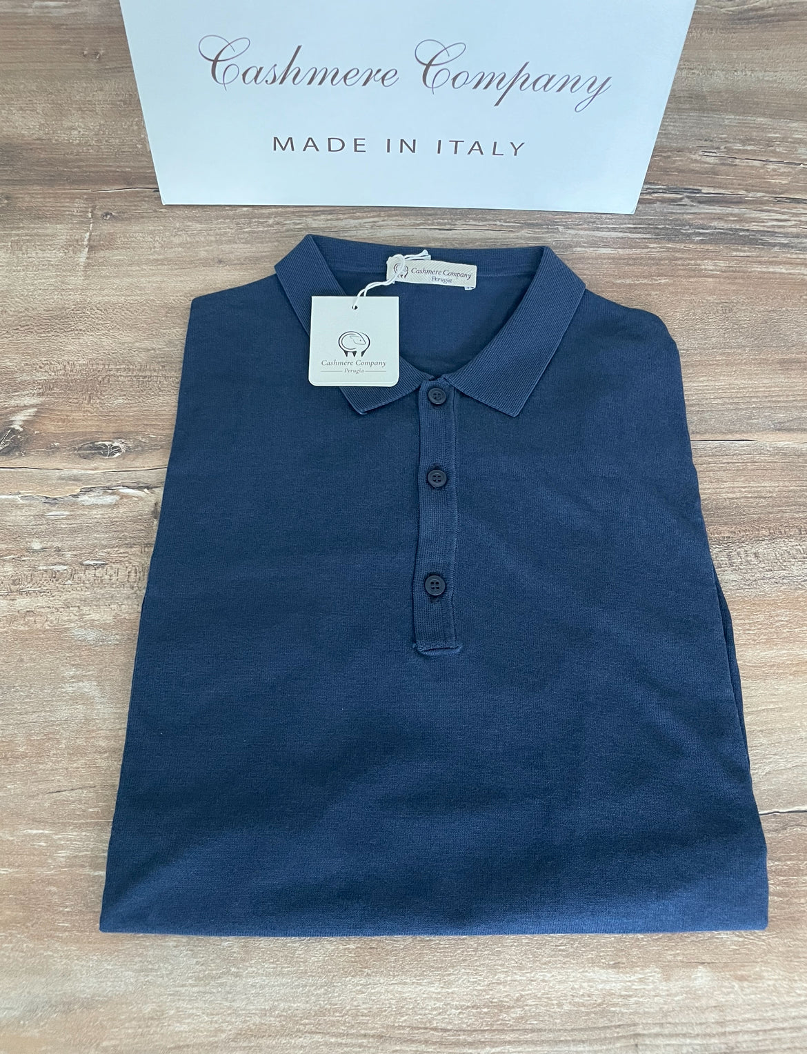 Polo uomo Lino e cotone manica corta Cashmere Company Made in Italy