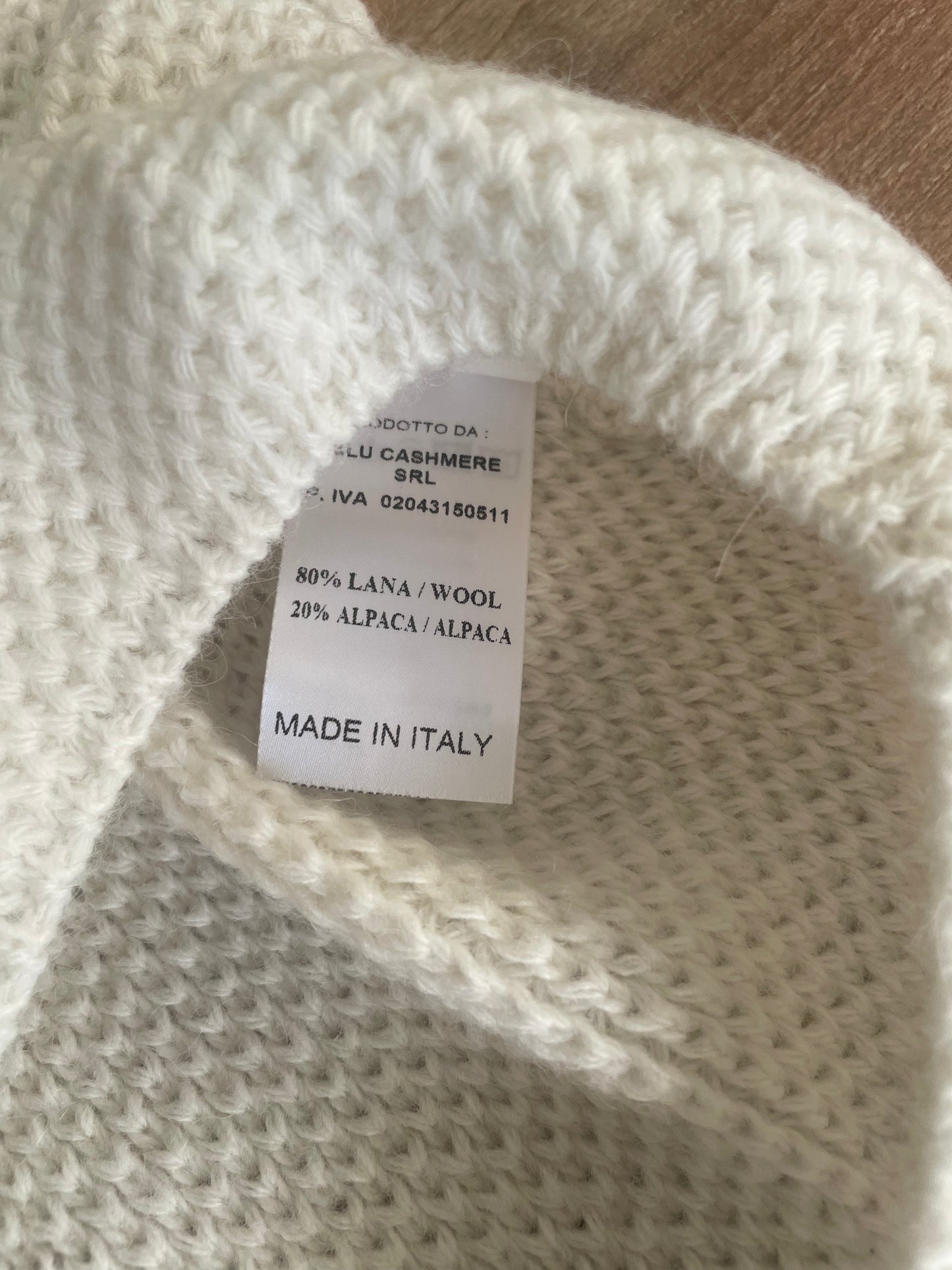 Cashmere Company Maglia Donna Bianco Girocollo | Lana e Alpaca, Made in Italy
