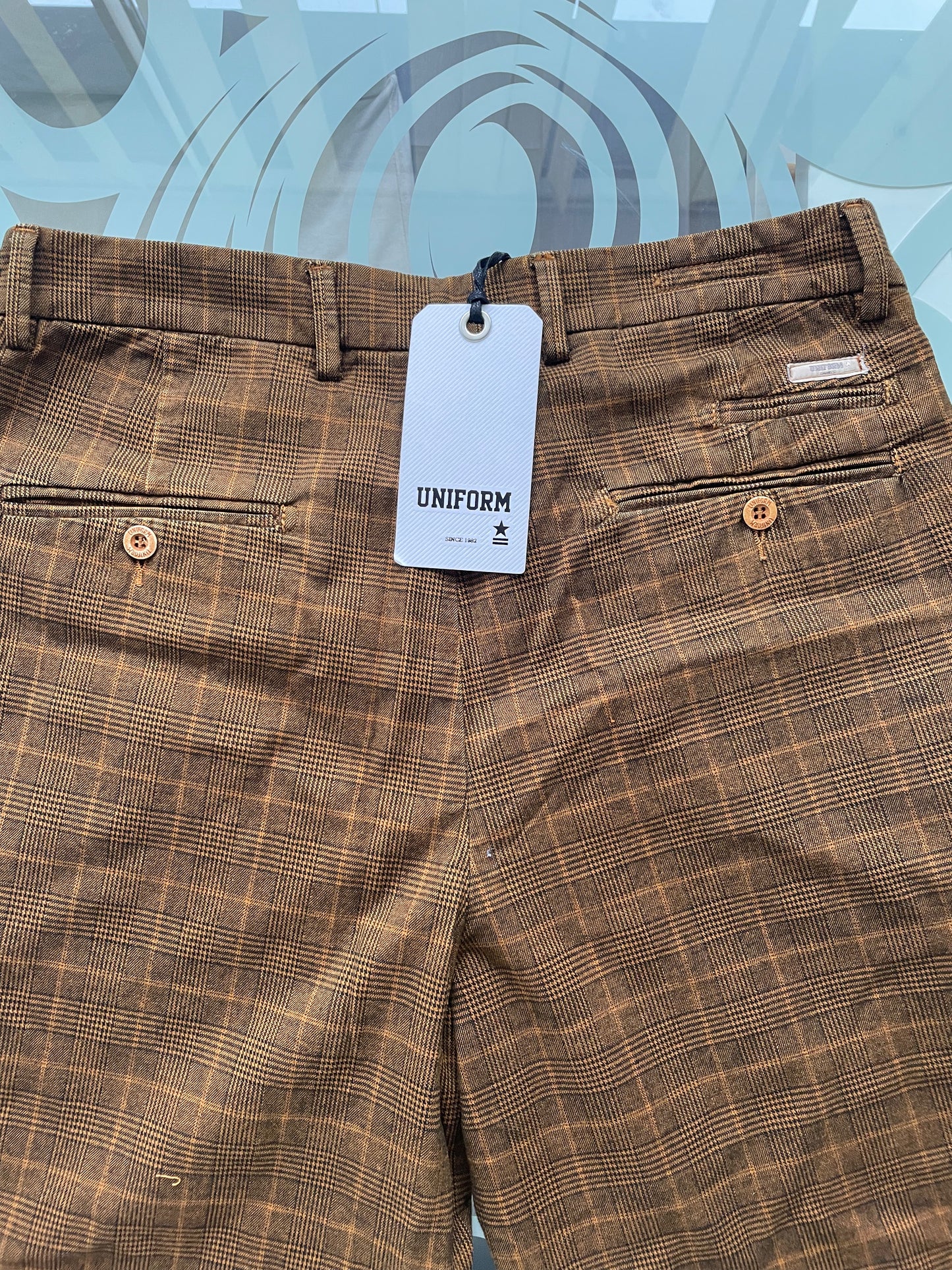 Pantalone Chinos Uomo Uniform Tylor Marrone - Tessuto Invernale Made in Italy