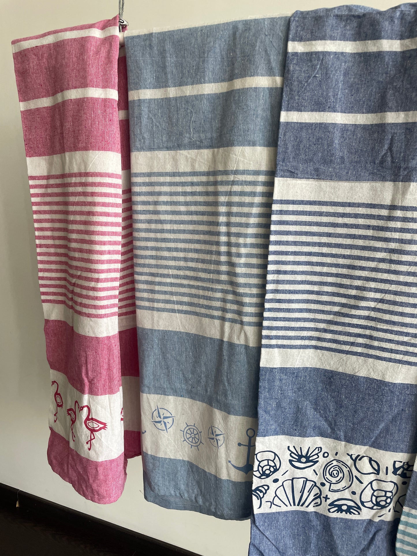 Telo Mare Unisex Cotone – Design Rosa/Azzurro, Perfetto per Lui e Lei