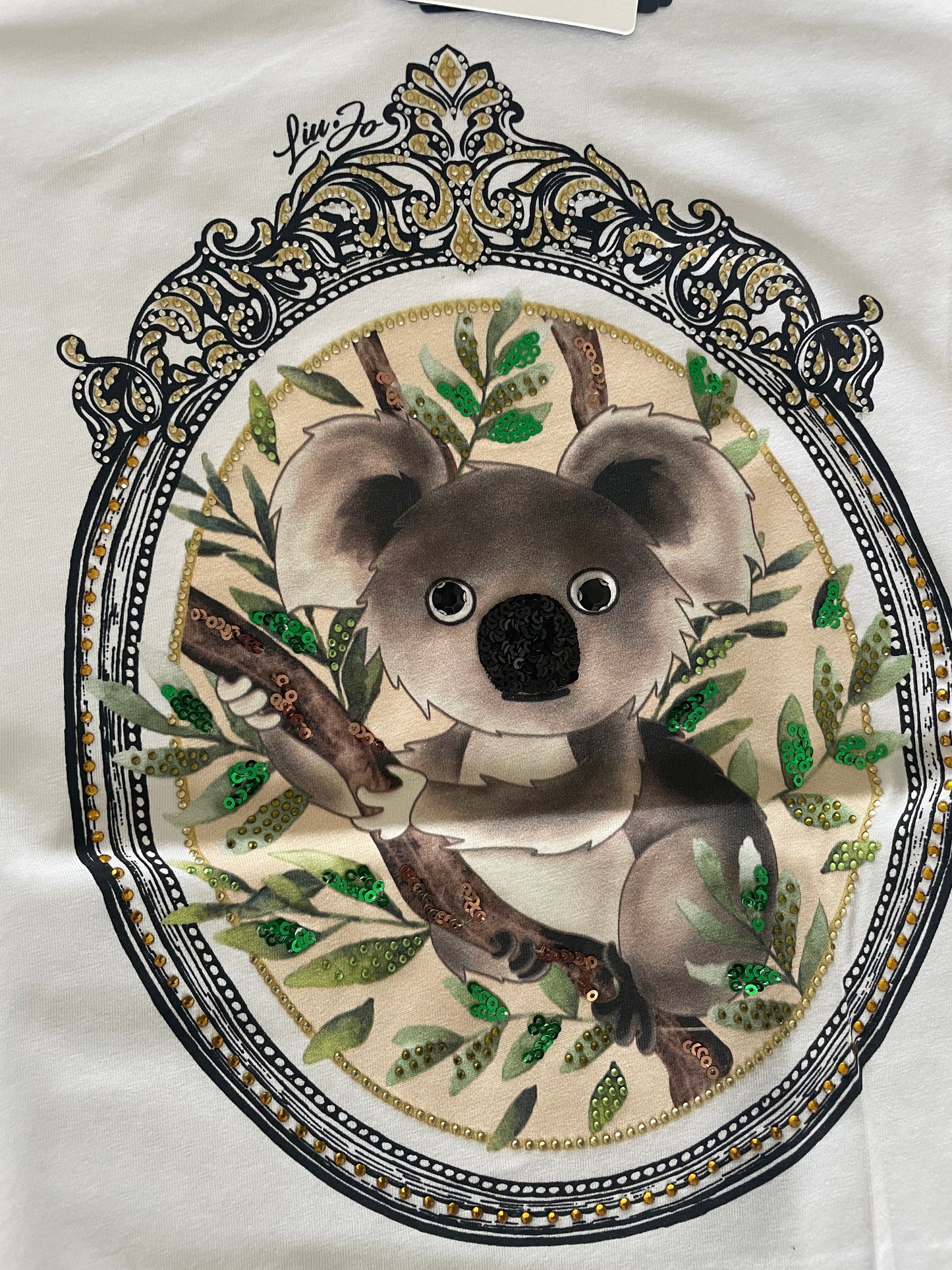 Liu Jo T-shirt Donna bianca manica corta firmata Stampa Koala | Emme Fashion Store