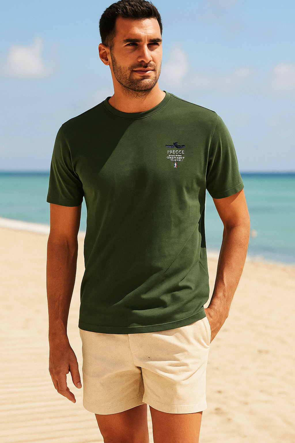 T-shirt Uomo Verde Aeronautica Militare Frecce Tricolori