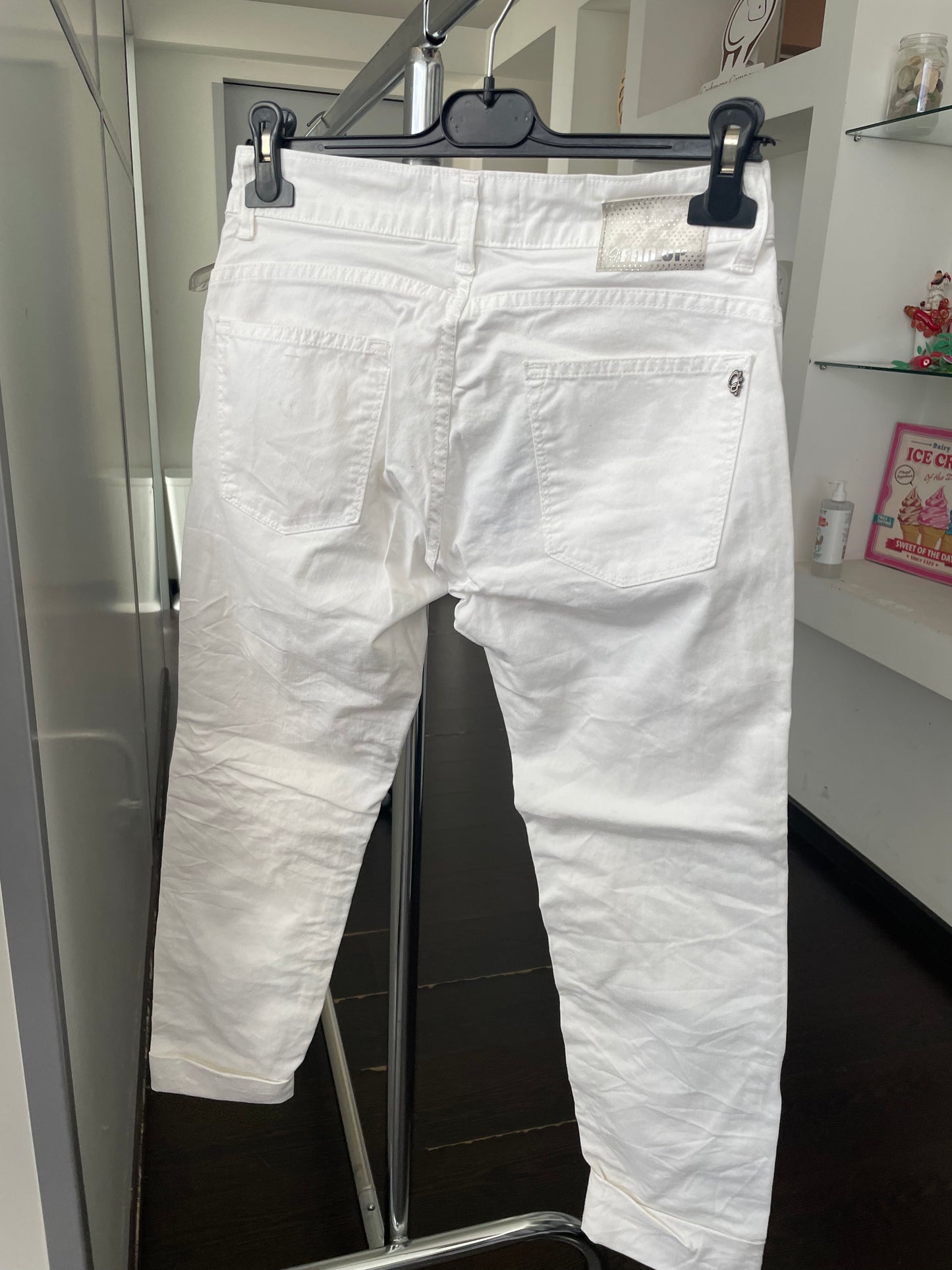 Jeans Donna bianco a gamba stretta estivo