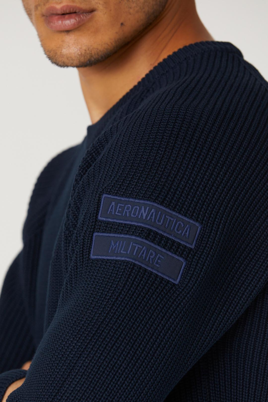 Aeronautica Militare Maglione uomo Blu Costa Inglese SC50%