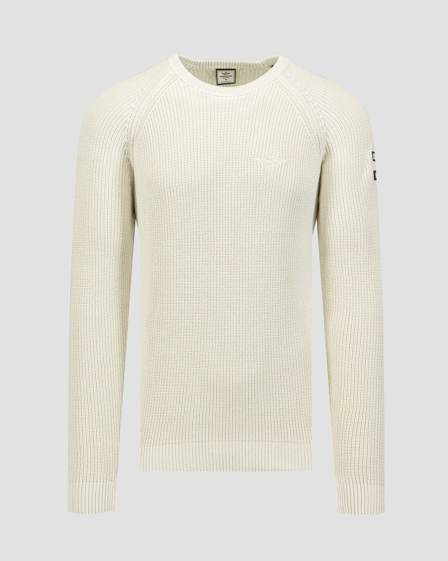 Aeronautica Militare maglione Uomo bianco ghiaccio costa inglese
