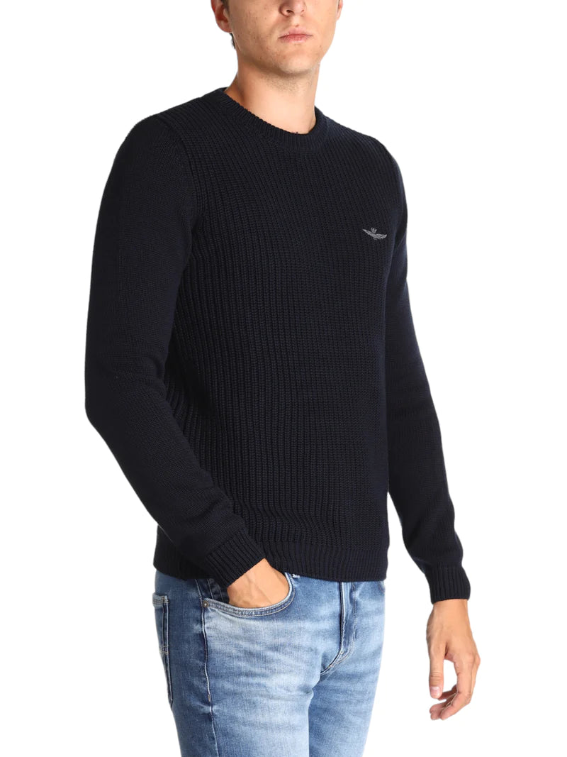 Aeronautica Militare Maglione Uomo Blu SC-50% | Stile classico rivisitato