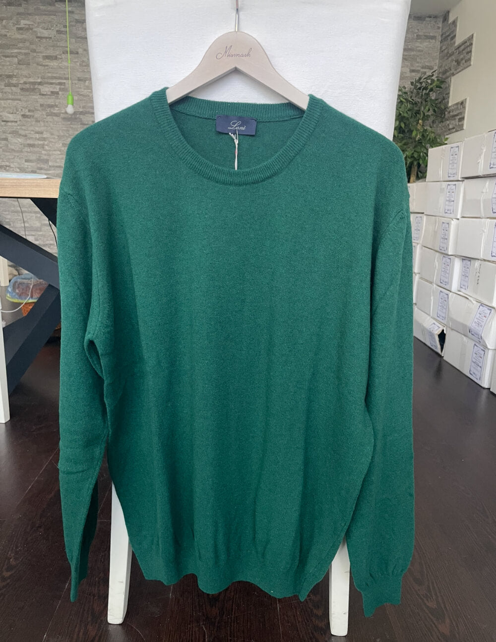 Maglia Uomo Cashmere e Lana Verde Inglese - Eleganza Made in Italy