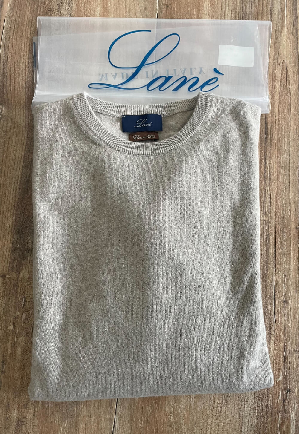 Maglia cashmere e lana uomo girocollo canapa made in Italy Lanè