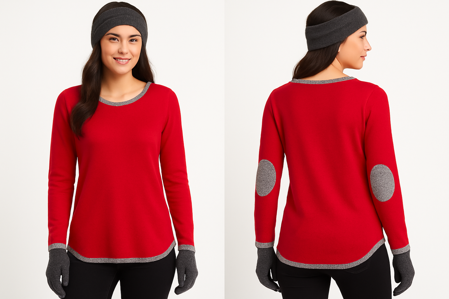 Cashmere Company maglia donna rosso lana e cashmere made in Italy