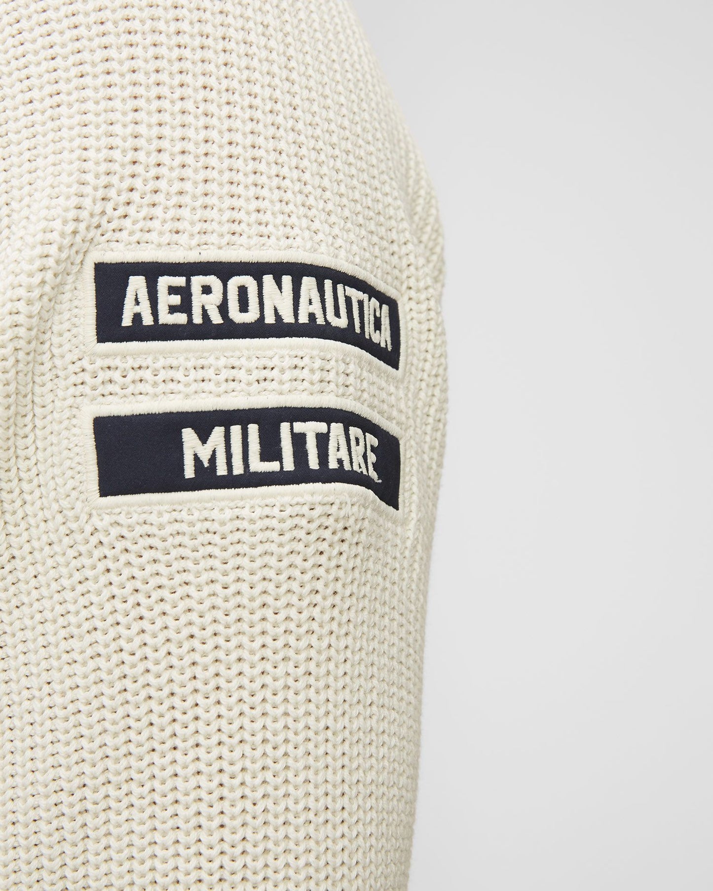 Aeronautica Militare maglione Uomo bianco ghiaccio costa inglese